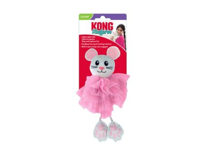 Hračka Kong Cat Flingaroo Tutu Myš, s roľničkami, modro ružová, polyester