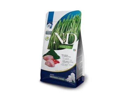 Farmina N&D dog SPIRULINA (GF) puppy medium & maxi, lamb 2 kg