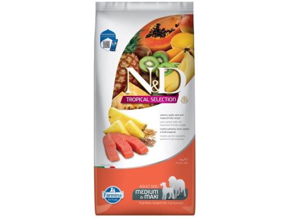 Farmina N&D dog TROPICAL SELECTION (AG) adult medium & maxi, salmon 10 kg