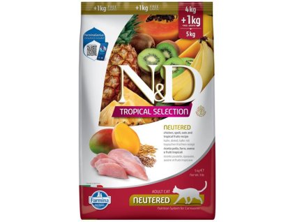 Farmina N&D cat TROPICAL SELECTION (AG) adult neutered, chicken 4+1 kg