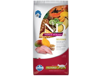 Farmina N&D cat TROPICAL SELECTION (AG) adult neutered, chicken 10 kg