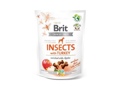 Pamlsok Brit Care dog Crunchy Cracker Insect with Turkey and Apples 200 g