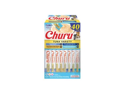 Pamlsok Inaba Churu cat Tuniak 4 príchute 40 túb 560 g