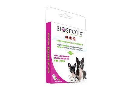 BIOGANCE Biospotix Dog spot-on S-M s repelentným účinkom 5 x 1 ml  (do 20 kg)
