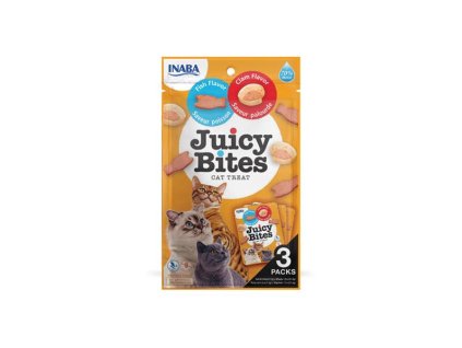 Pamlsok Inaba Juicy Bites cat Ryba & Mušľa 3 x 11,30 g