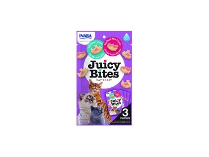 Pamlsok Inaba Juicy Bites cat Krevety & Plody mora 3 x 11,30 g
