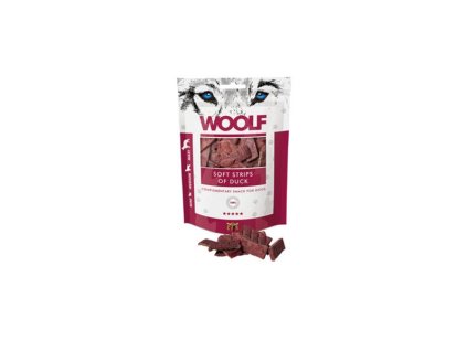 Pamlsok Woolf Dog Duck Soft Strips 100 g