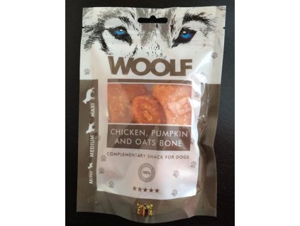 Pamlsok Woolf Dog Chicken & Pumpkin & Oats Bone 100 g