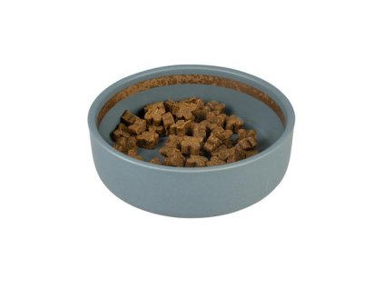 Miska DUVO+ glazovaná keramická, kamenná modrá 350ml - 12,7x12,7x4,5cm
