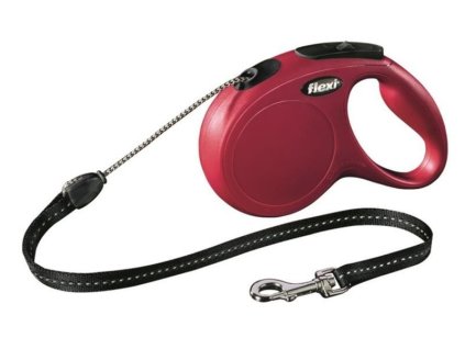 Vodítko Flexi Classic NEW lanko M 5 m červené (do 20 kg)