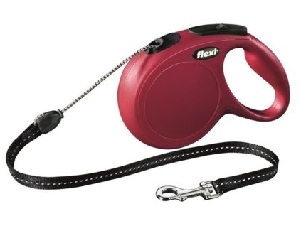 Vodítko Flexi Classic NEW lanko M 8 m červené (do 20 kg)