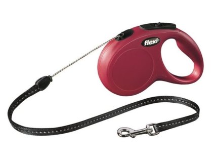 Vodítko Flexi Classic NEW lanko S 8 m červené (do 12 kg)
