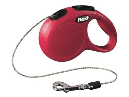 Vodítko Flexi Classic NEW lanko XS 3 m červené (do 8 kg)