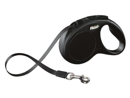 Vodítko Flexi Classic NEW páska S 5 m čierne (do 15 kg)