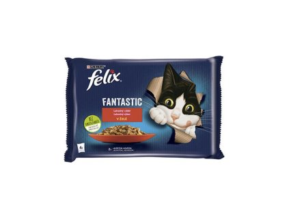 Nestlé FELIX Fantastic cat Multipack hovädzie&kura želé kapsička 4x85 g
