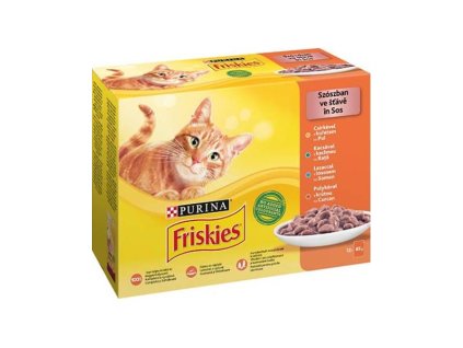 Nestlé Friskies cat Multipack kura&kačica&losos&morka kapsička 12x85 g