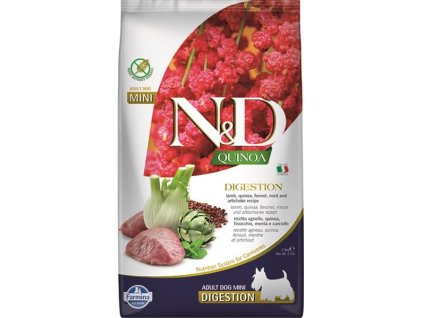 Farmina N&D dog QUINOA (GF) adult mini, digestion, lamb 2,5 kg