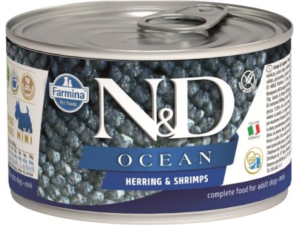 Farmina N&D dog OCEAN herring & shrimps konzerva 140 g