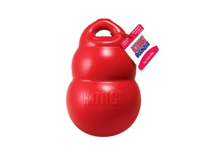 Hračka Kong Dog Bounzer Granát s úchytom, aportovací, červený, guma, L