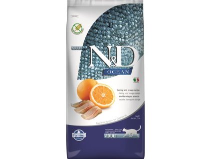 Farmina N&D cat OCEAN (GF) adult, herring & orange 5 kg