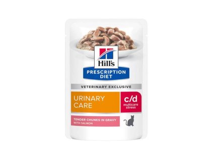 HILLS Diet Feline c/d Urinary Stress Salmon NEW KAPSIČKA 12x85 g