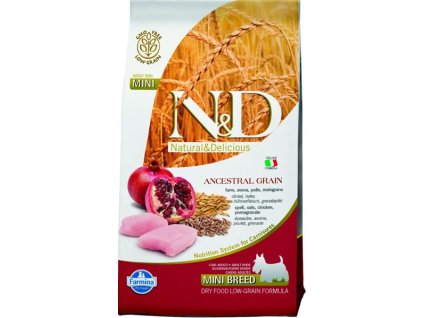 Farmina N&D dog AG adult mini, chicken, spelt, oats & pomegranate 2,5 kg