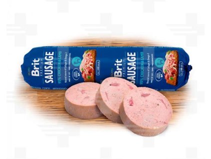 Saláma BRIT dog Chicken & Lamb 800 g