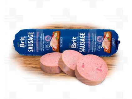 Saláma BRIT dog Chicken & Rabbit 800 g