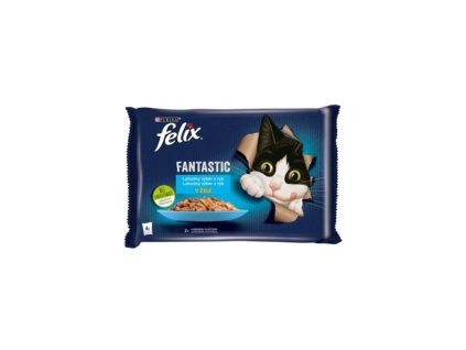 Nestlé FELIX Fantastic cat Multipack výber z rýb želé kapsička 4x85 g