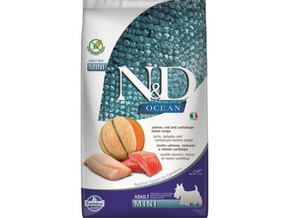 Farmina N&D dog OCEAN (GF) adult mini, salmon, cod & cantaloupe melon 2,5 kg