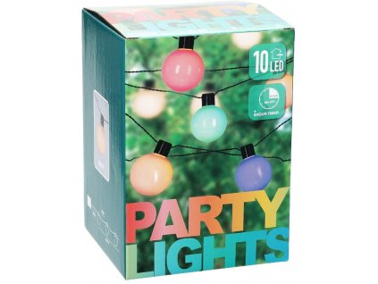 Světelný řetěz venkovní LED PARTY 10 žárovek barevná