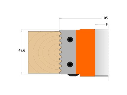 CMT Nůž pro C694008 - pár žiletek 49,6x11,9x1,5mm