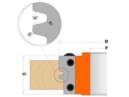 CMT Nůž pro C694009 - pár žiletek 40x18x2mm