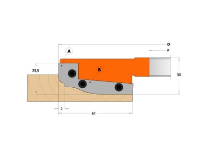 CMT Nůž pro C694013 - pár žiletek A 19,8x11,9x1,5mm