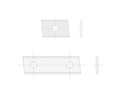 IGM N014 Žiletka tvrdokovová Z2 zkosená - 30x12x1,5 UNI P
