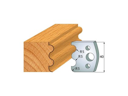 IGM profil 006 - pár nožů 40x4mm SP