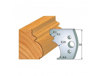 IGM profil 501 - pár nožů 50x4mm SP