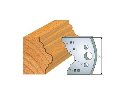 IGM profil 508 - pár nožů 50x4mm SP