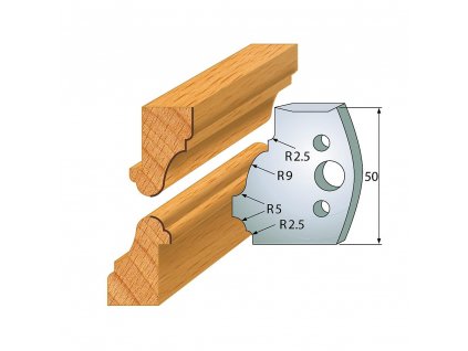 IGM profil 558 - pár nožů 50x4mm SP