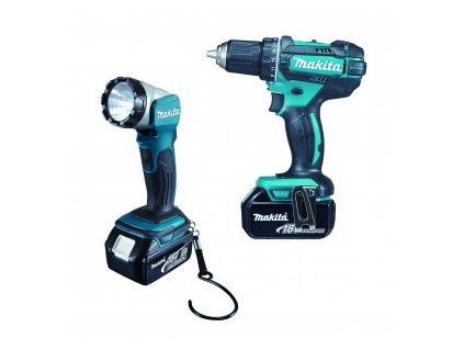 Aku vrtací šroubovák se svítilnou 3x Li-ion LXT 18V/3,0 Ah,Makpac
