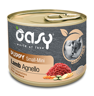 Oasy Grain free formula Puppy Small/Mini Lamb with Vegetables – granule pre šteňatá 200 g – transparentné oficiálne balenie