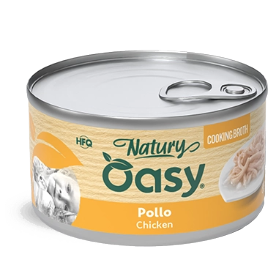 Oasy Natury Cooking Broth Chicken – kapsička pre mačky 85 g – transparentné oficiálne balenie