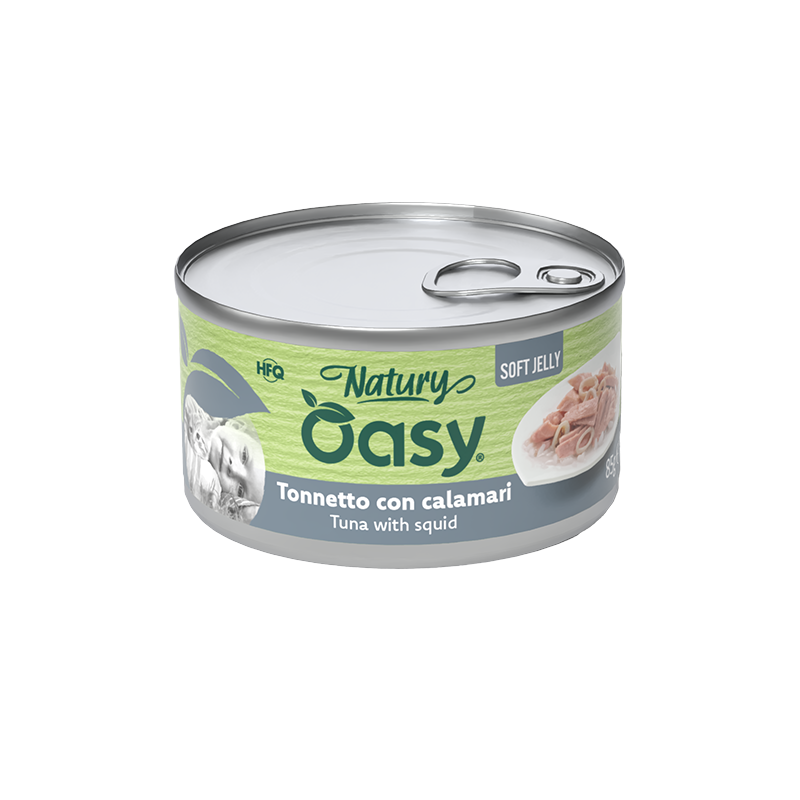 Oasy Natury Soft Jelly Tuna with squid – kapsička pre mačky – transparentné oficiálne balenie