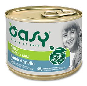 Oasy One protein Adult Small/Mini Lamb – granule pre psy 200 g – transparentné oficiálne balenie