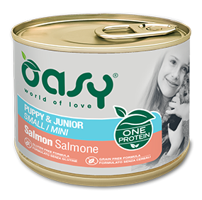 Oasy One protein Puppy & Junior Small/Mini Lamb – granule pre šteňatá 200 g – transparentné oficiálne balenie