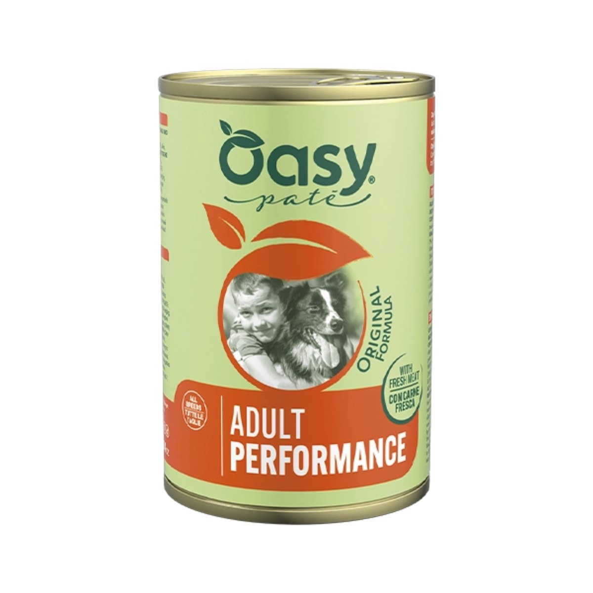 Oasy Original Formula Adult Performance Chicken Paté – konzerva pre psy 400 g – transparentné oficiálne balenie