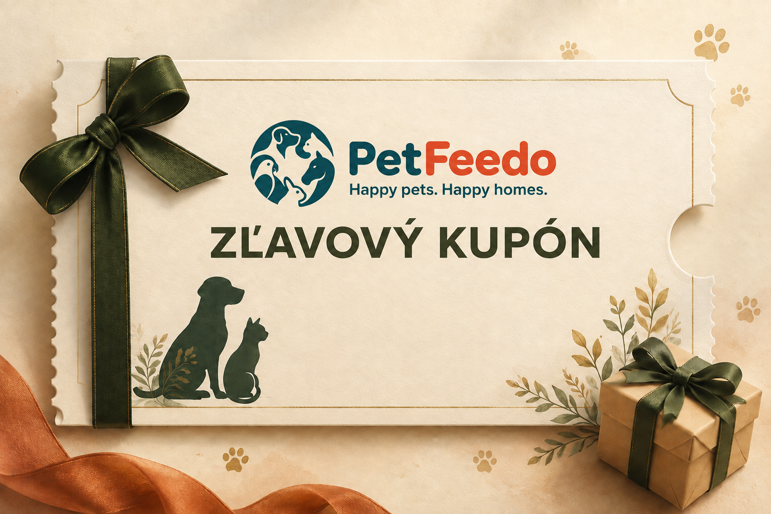 Zľavový kupón Petfeedo pre darcu