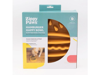 Zippy Paws miska roti hltaniu hamburger