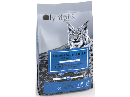 Black olympus Herring krill granulky pre mačky Petrium