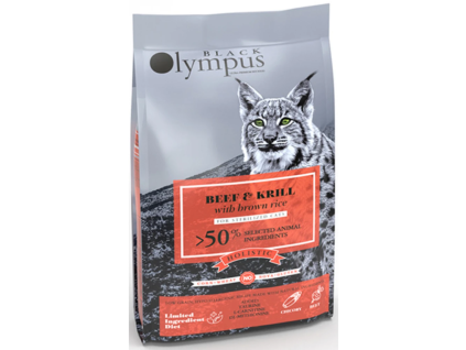 Black olympus beef krill granulky pre mačky Petrium